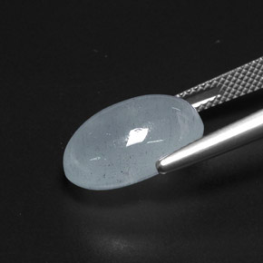 Aguamarina Azul claro natural de 9.56 ct, Corte Óvalo, Translúcido