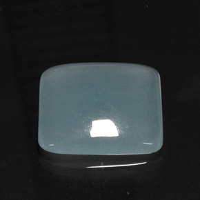 Aguamarina azul natural de 16,66 ct, corte cojín, translúcido