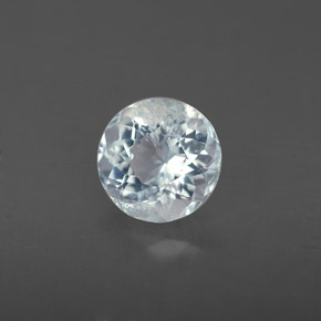 Aguamarina Azul claro natural de 0.65 ct, Corte Redondo, VS