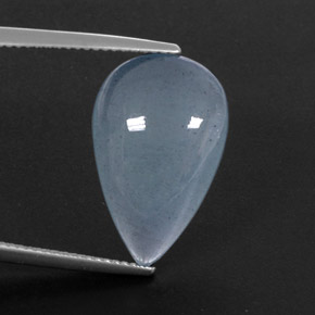 Aguamarina azul natural de 11,84 ct, transparente, transparente / translúcido