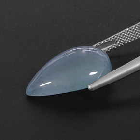 Aguamarina azul natural de 11,84 ct, transparente, transparente / translúcido