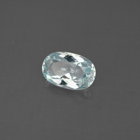 Aguamarina azul natural de 0,88 ct, corte óvalo, VVS-VS