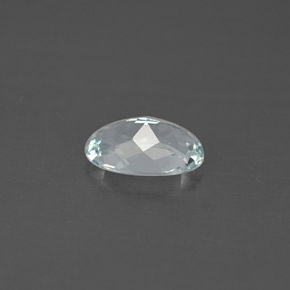 Aguamarina azul natural de 0,88 ct, corte óvalo, VVS-VS