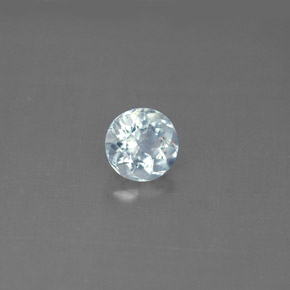 Aguamarina Azul claro natural de 0.67 ct, Corte Redondo, VS