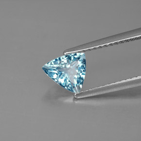 Aguamarina Azul claro natural de 0.74 ct, Trillón, VVS-VS