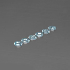 Gemas de aguamarina azul natural de  ct, corte óvalo, VVS-VS
