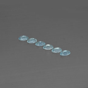 Gemas de aguamarina azul natural de  ct, corte óvalo, VVS-VS