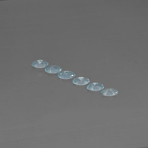 Gemas de aguamarina azul natural de  ct, corte óvalo, VVS-VS