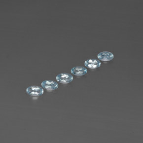 Gemas de aguamarina azul natural de  ct, corte óvalo, VVS-VS