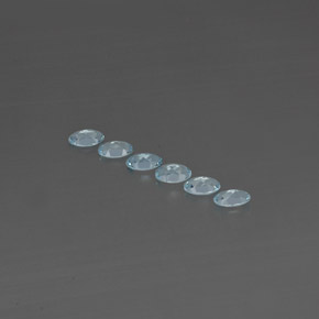Gemas de aguamarina azul natural de  ct, corte óvalo, VVS-VS