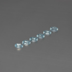 Gemas de aguamarina azul natural de  ct, corte óvalo, VVS-VS