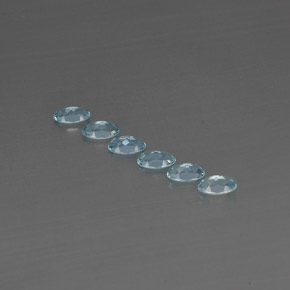 Gemas de aguamarina azul natural de  ct, corte óvalo, VVS-VS