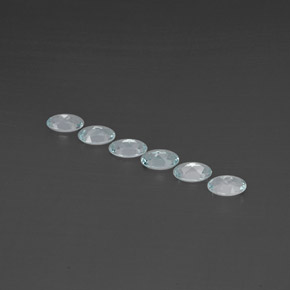 Gemas de aguamarina azul natural de  ct, corte óvalo, VVS-VS