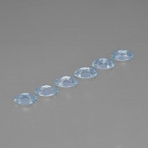 Gemas de aguamarina azul natural de  ct, corte óvalo, VVS-VS