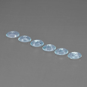 Gemas de aguamarina azul natural de  ct, corte óvalo, VVS-VS
