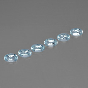 Gemas de aguamarina azul natural de  ct, corte óvalo, VVS-VS