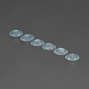 Gemas de aguamarina azul natural de  ct, corte óvalo, VVS-VS