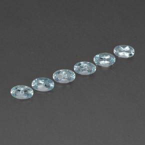 Gemas de aguamarina azul natural de  ct, corte óvalo, VVS-VS