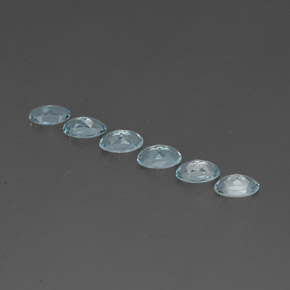 Gemas de aguamarina azul natural de  ct, corte óvalo, VVS-VS