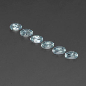 Gemas de aguamarina azul natural de  ct, corte óvalo, VVS-VS