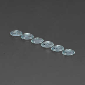 Gemas de aguamarina azul natural de  ct, corte óvalo, VVS-VS