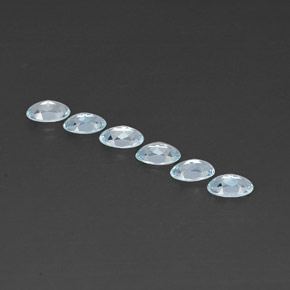 Gemas de aguamarina azul natural de  ct, corte óvalo, VVS