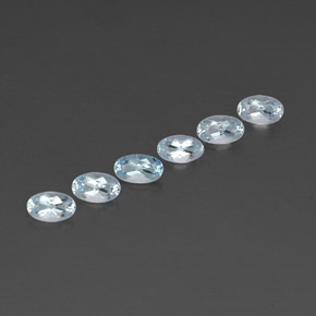 Gemas de aguamarina azul natural de  ct, corte óvalo, VVS