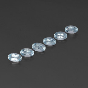Gemas de aguamarina azul natural de  ct, corte óvalo, VVS-VS