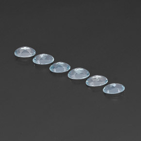 Gemas de aguamarina azul natural de  ct, corte óvalo, VVS-VS