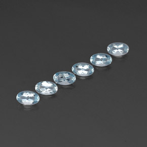 Gemas de aguamarina azul natural de  ct, corte óvalo, VVS-VS