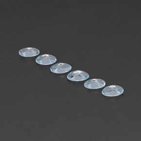 Gemas de aguamarina azul natural de  ct, corte óvalo, VVS-VS