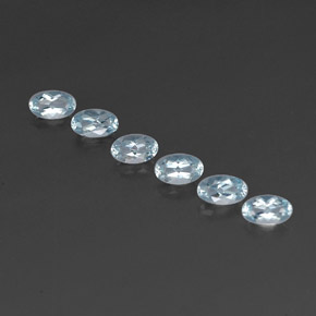 Gemas de aguamarina azul natural de  ct, corte óvalo, VVS-VS