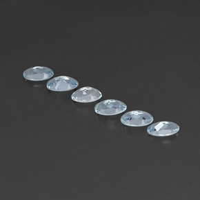 Gemas de aguamarina azul natural de  ct, corte óvalo, VVS-VS