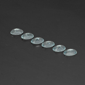 Gemas de aguamarina azul natural de  ct, corte óvalo, VVS