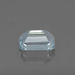 Aguamarina azul natural de 0,96 ct, corte esmeralda, VVS