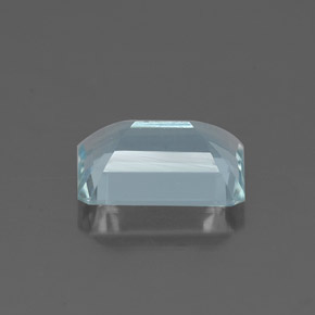 Aguamarina azul natural de 1,51 ct, corte esmeralda, VVS