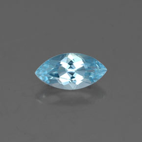 Aguamarina azul natural de 0,62 ct, marquesa, VVS