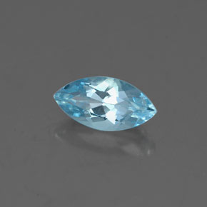 Aguamarina azul natural de 0,62 ct, marquesa, VVS