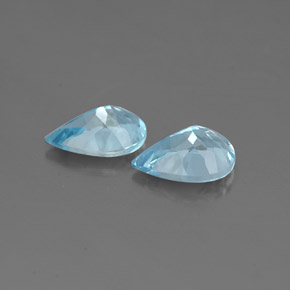 Gemas de aguamarina azul natural de  ct, en forma de pera, VVS