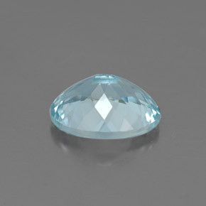 Aguamarina azul natural de 1,68 ct, corte óvalo, VVS