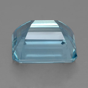 Aguamarina azul claro natural de 4,12 ct, corte esmeralda, IF