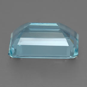 Aguamarina azul natural de 4,50 ct, corte esmeralda, VVS