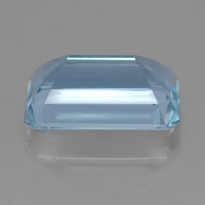 Aguamarina azul natural de 4,25 ct, corte esmeralda, VVS-VS