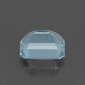 Aguamarina azul natural de 1,64 ct, corte esmeralda, VVS