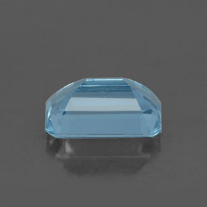 Aguamarina azul natural de 1,17 ct, corte esmeralda, VVS