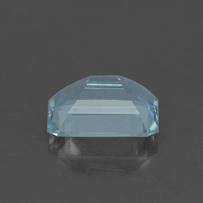 Aguamarina azul natural de 1,26 ct, corte esmeralda, VS