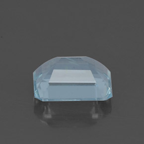 Aguamarina azul natural de 1,17 ct, corte esmeralda, IF