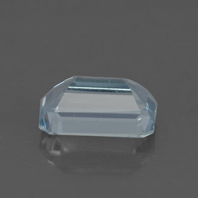 Aguamarina azul natural de 1,35 ct, corte esmeralda, VVS