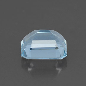 Aguamarina azul natural de 1,23 ct, corte esmeralda, VVS