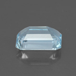 Aguamarina Azul claro natural de 1.26 ct, corte esmeralda, VVS
